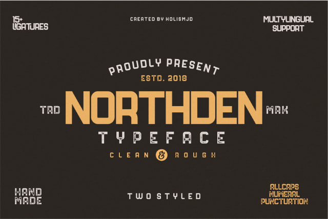 Northden manly font