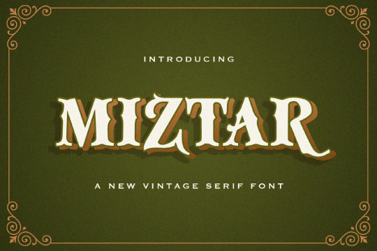 Miztar - Victorian Style Font