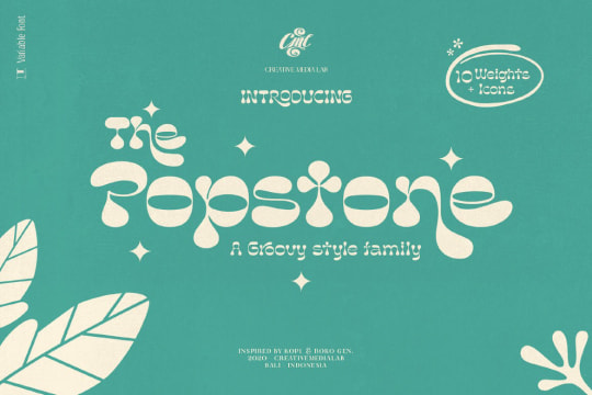 Popstone - Groovy font