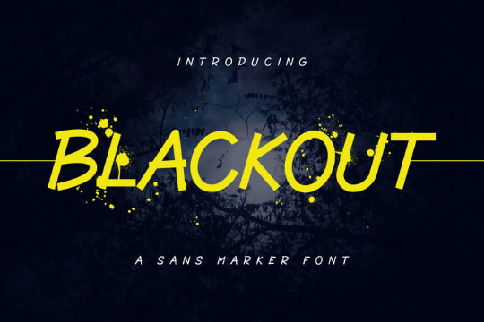 Blackout - Sans Marker Font