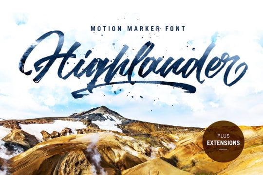 Highlander marker script font