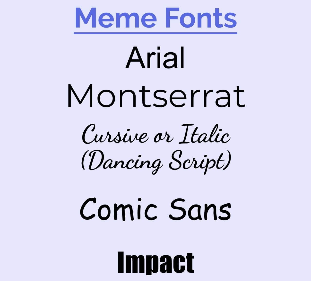 meme font cover