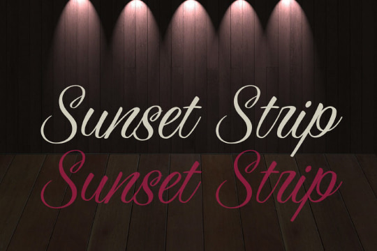 Sunset Strip font