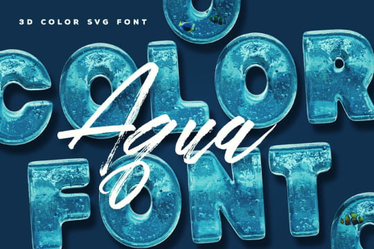 Aqua Color Font