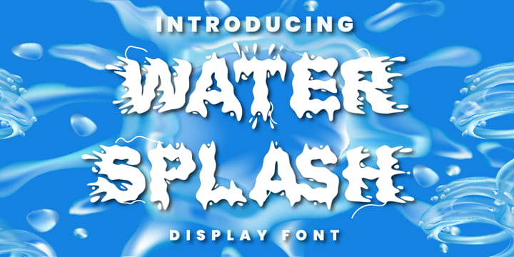 water splash font