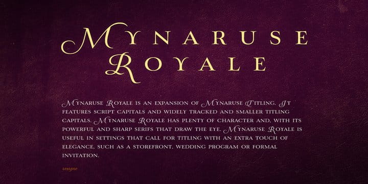 Mynaruse Royale font
