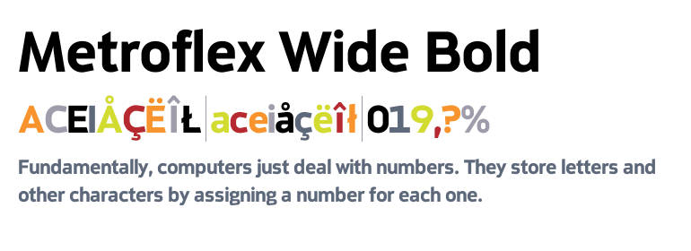 Metroflex Wide font