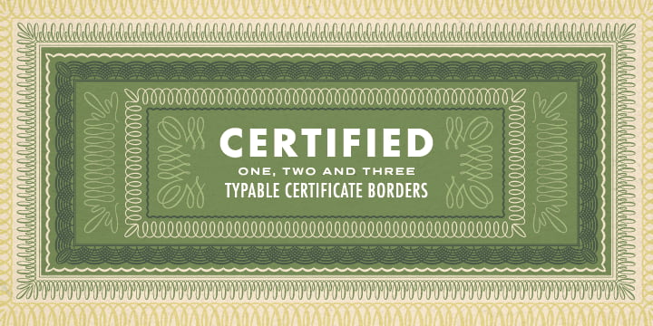 Certified Series 3 font
