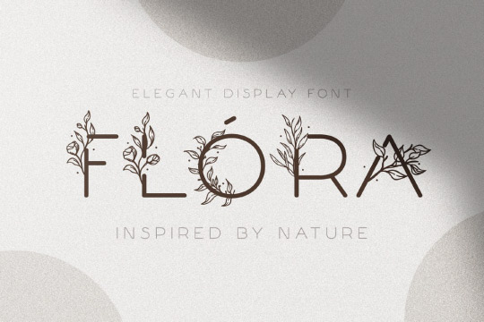 A Delicate Floral Font