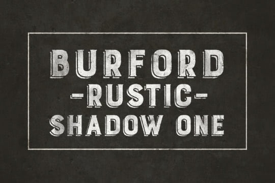 Burford Rustic Shadow One A font