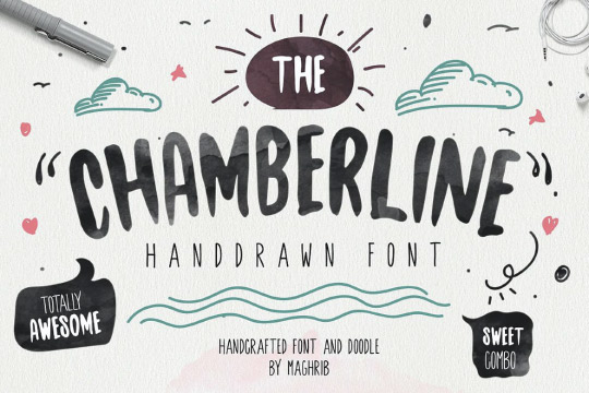 Chamberline and Doodle vector font