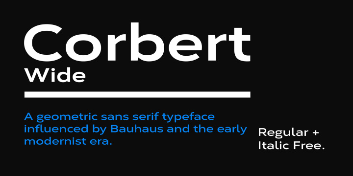 Corbert Wide font