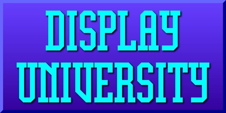 Display University font