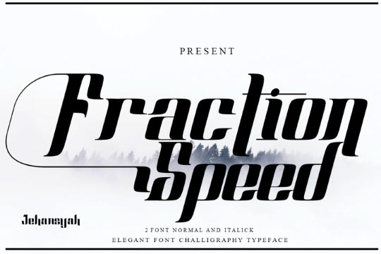 Fraction Speed font