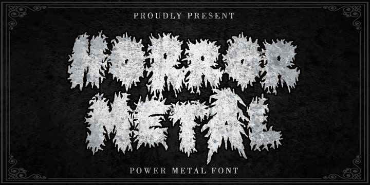 Horror Metal font