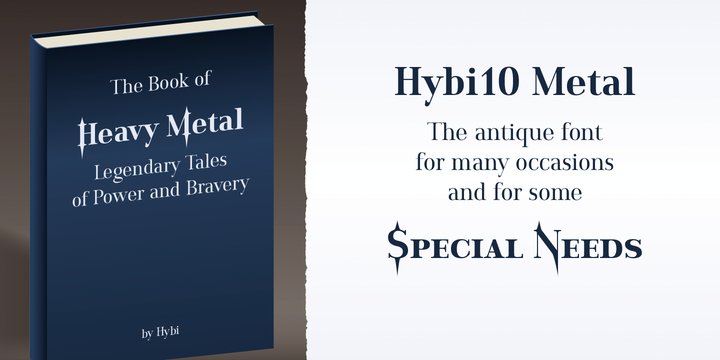 Hybi10 Metal font