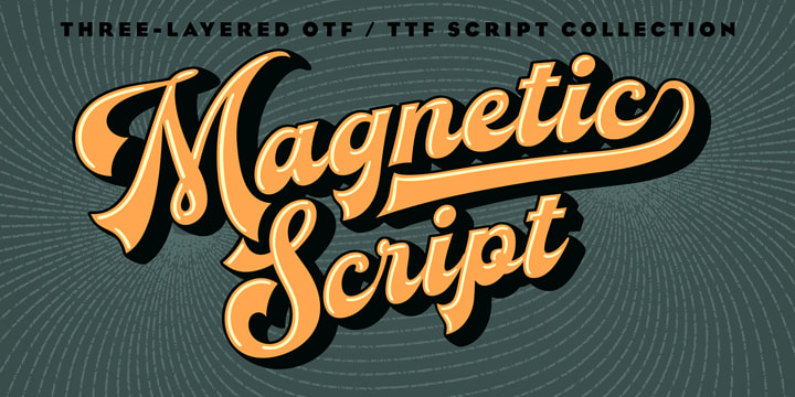 Magnetic Script font