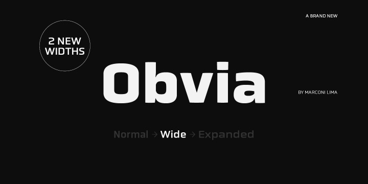 Obvia Wide font