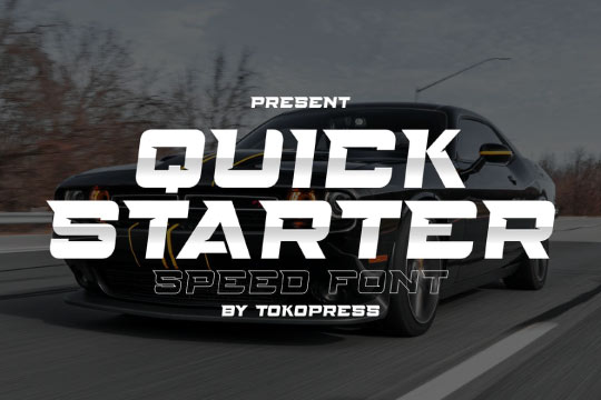 QUICKSTARTER - racing gaming font