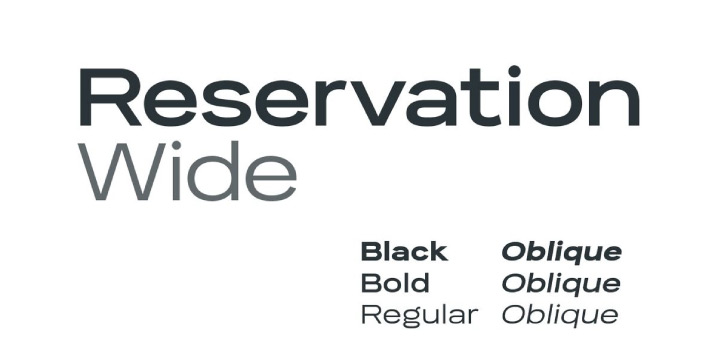 Reservation Wide font