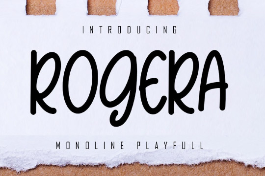 Rogera - Monoline Playful font