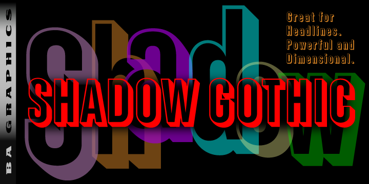 Shadow Gothic font