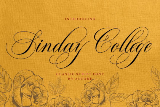 Sinday College font