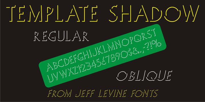 Template Shadow font