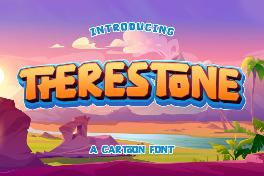 Therestone - Cartoon Display font