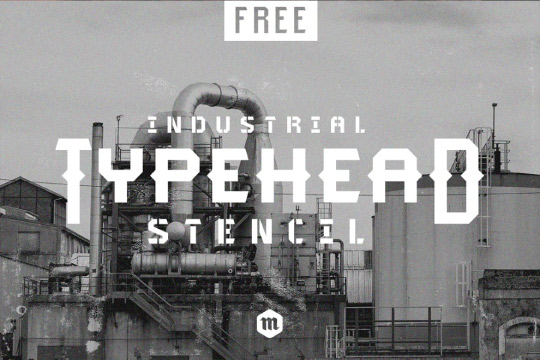 Typehead Typeface Industrial Stencil Font 