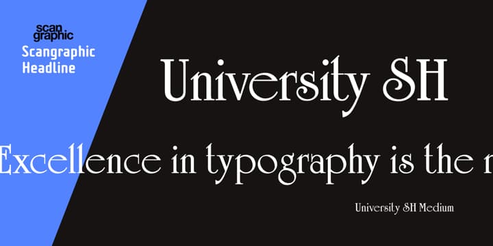 University SH font