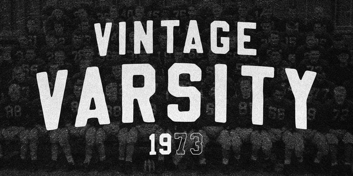 Vintage Varsity font