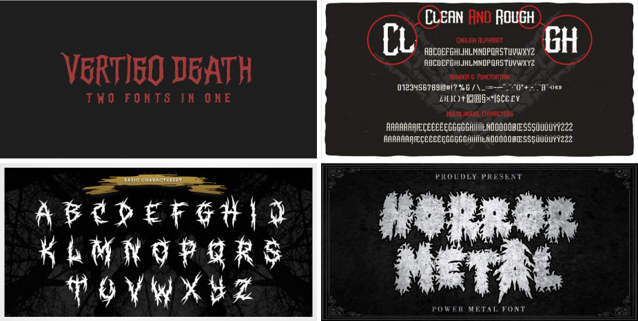 death metal fonts cover