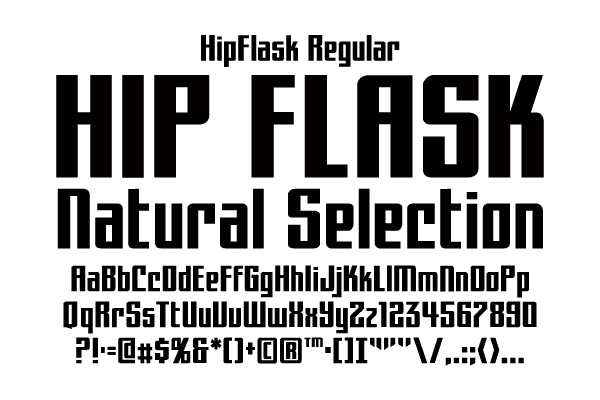 Hip Flask font