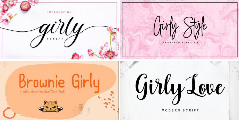 girly fonts cover