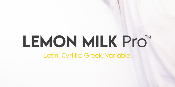 Lemon Milk Pro font