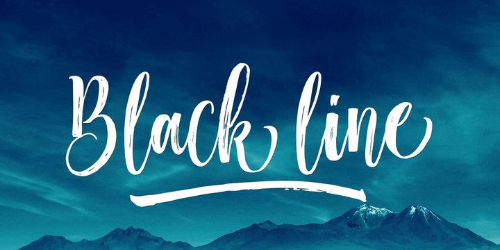 Black Line font