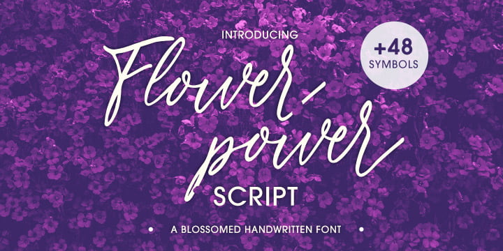 Flower power script font
