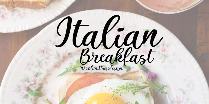 Italian Breakfast font