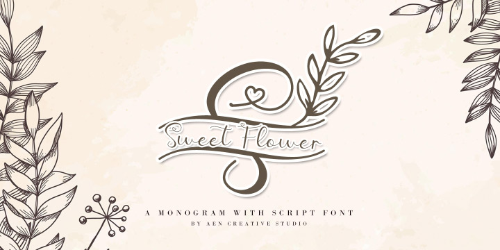 Sweet Flower Monogram font