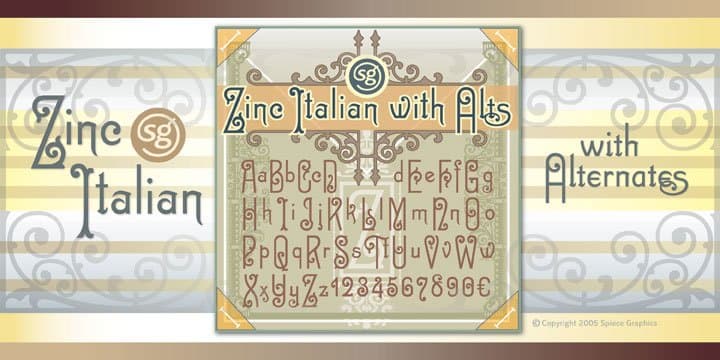 Zinc Italian SG font